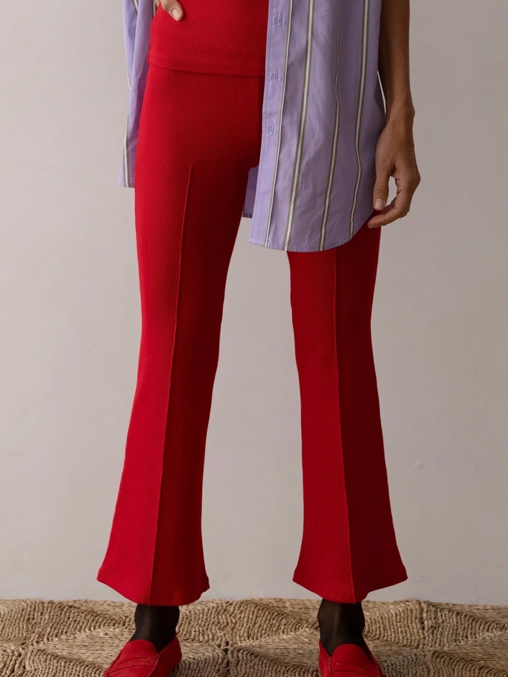 DONNI. The Rib Kick Flare pant